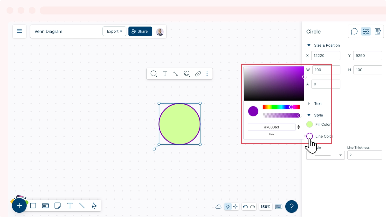 Change the Line Thickness of a Shape