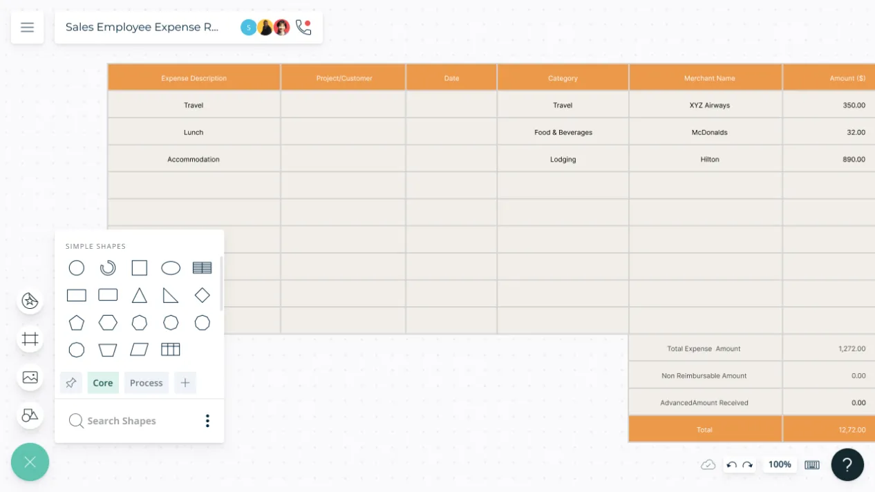 Expense Report Template